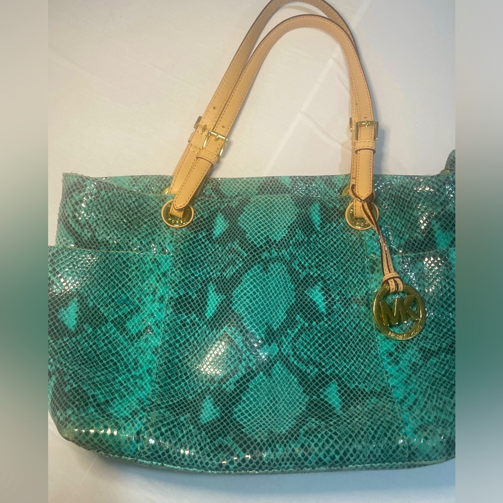 RARE Turquoise Michael Kors PYTHON Purse! Retails for $485!